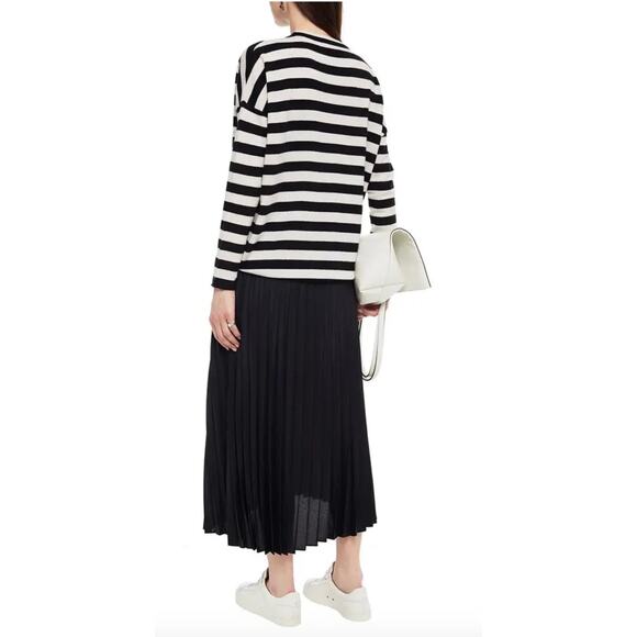 Brunello Cucinelli Wide Striped Crewneck Sequin Embellished Sweater w/ Monili - Picture 13 of 16